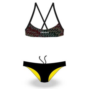 Head Swimming Team Printed Low Bikini Negro XS Mujer