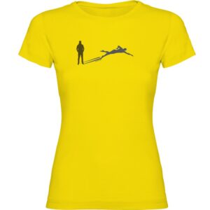 Kruskis Swim Shadow Short Sleeve T-shirt Amarillo L Mujer