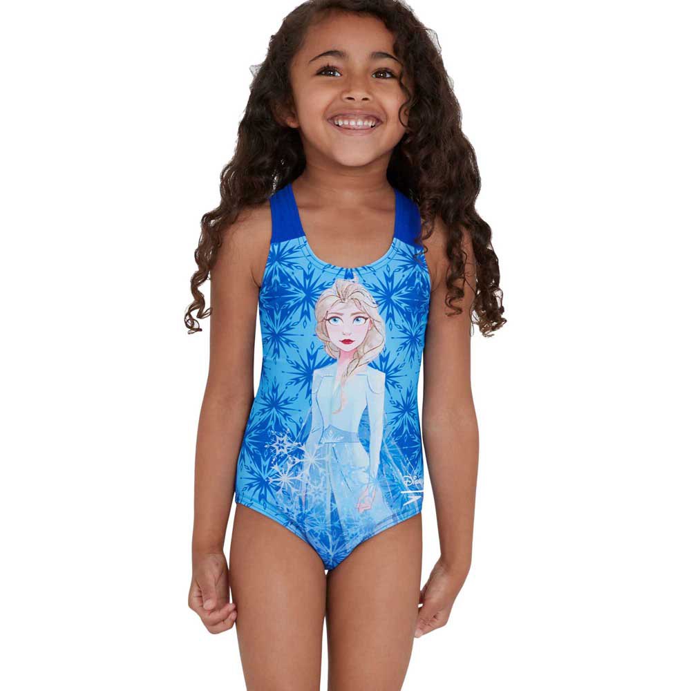 Speedo Disney Fozen 2 Elsa Digital Placement Swimsuit Azul 12 Months Niña