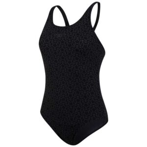 Speedo Boomstar Allover Muscleback Swimsuit Negro UK 34 Mujer
