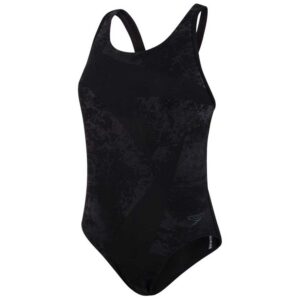 Speedo Boomstar Placement Flyback Swimsuit Negro UK 36 Mujer