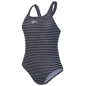 Speedo Endurance+ Printed Medalist Swimsuit Blanco,Negro UK 28 Mujer