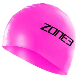 Zone3 Silicone Hi Vis Swimming Cap Rosa