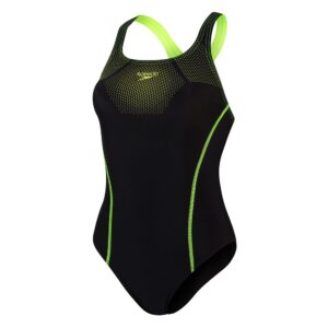 Speedo Tech Placement Medalist Swimsuit Verde,Negro UK 30 Mujer
