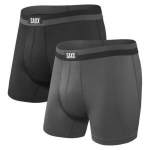 Saxx Underwear Sport Mesh Fly 2 Units Negro S Hombre