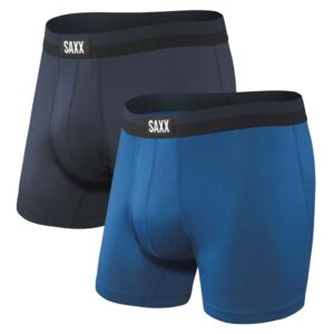 Saxx Underwear Sport Mesh Fly 2 Units Azul S Hombre
