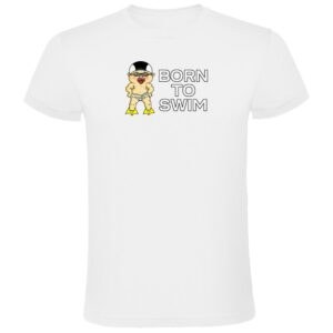 Kruskis Born To Swim Short Sleeve T-shirt Blanco 3XL Hombre