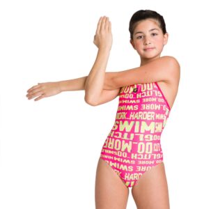 Arena Neon Glitch Light Swimsuit Rosa 6-7 Years NiÃ±a