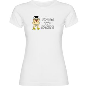 Kruskis Born To Swim Short Sleeve T-shirt Blanco 2XL Mujer