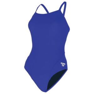 Phelps Team Solid Mid Back Swimsuit Azul FR 30 Mujer