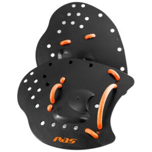 Ras Swimming Paddles Naranja,Negro M