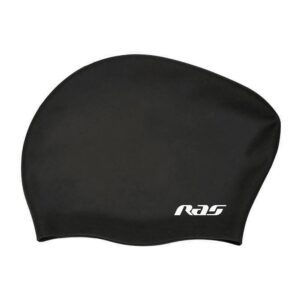 Ras Long Hair Silicone Swimming Cap Negro
