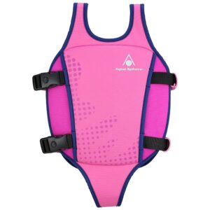 Aquasphere Swim Vest Negro,Rosa 18-30 kg