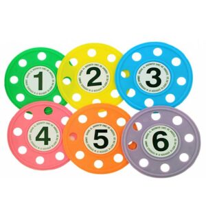 Ology Numbered Submersible Discs 6 Units Multicolor 6 Pcs