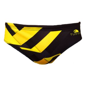 Turbo Garage Swimming Brief Amarillo,Negro 2XL Hombre