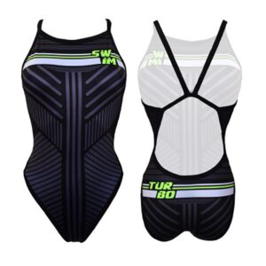 Turbo Revolution Lines Swimsuit Negro XL Mujer