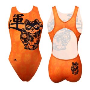 Turbo Wave Lucky Cat Swimsuit Naranja M Mujer
