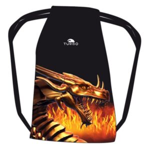 Turbo Fire Dragon Drawstring Bag Negro