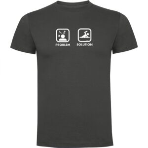 Kruskis Problem Solution Swim Short Sleeve T-shirt Gris 3XL Hombre