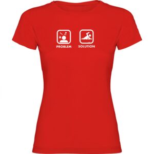 Kruskis Problem Solution Swim Short Sleeve T-shirt Rojo S Mujer