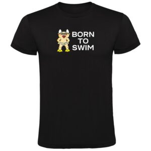 Kruskis Born To Swim Short Sleeve T-shirt Negro 2XL Hombre