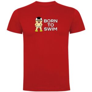 Kruskis Born To Swim Short Sleeve T-shirt Rojo S Hombre