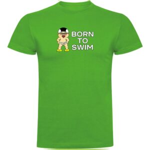 Kruskis Born To Swim Short Sleeve T-shirt Verde 2XL Hombre