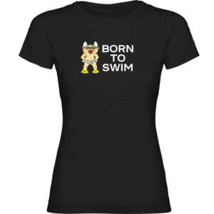 Kruskis Born To Swim Short Sleeve T-shirt Negro 2XL Mujer