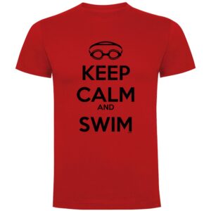 Kruskis Keep Calm And Swim Short Sleeve T-shirt Rojo 3XL Hombre