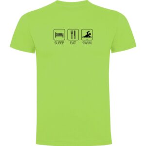 Kruskis Sleep Eat And Swim Short Sleeve T-shirt Verde M Hombre
