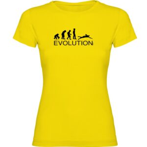 Kruskis Evolution Swim Short Sleeve T-shirt Amarillo L Mujer