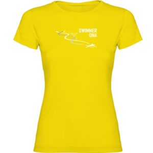 Kruskis Swimming Dna Short Sleeve T-shirt Amarillo L Mujer