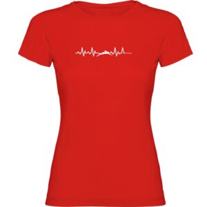 Kruskis Swimming Heartbeat Short Sleeve T-shirt Rojo 2XL Mujer