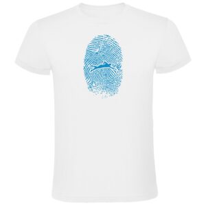 Kruskis Swimmer Fingerprint Short Sleeve T-shirt Blanco 2XL Hombre