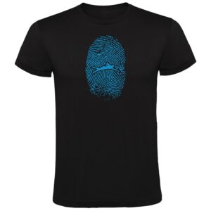 Kruskis Swimmer Fingerprint Short Sleeve T-shirt Negro S Hombre
