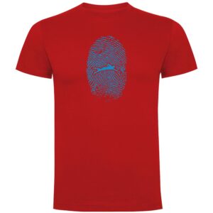Kruskis Swimmer Fingerprint Short Sleeve T-shirt Rojo L Hombre