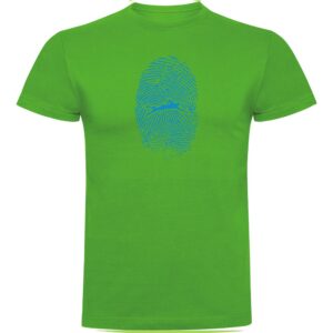 Kruskis Swimmer Fingerprint Short Sleeve T-shirt Verde L Hombre