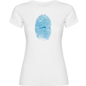 Kruskis Swimmer Fingerprint Short Sleeve T-shirt Blanco 2XL Mujer