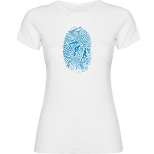Kruskis Triathlon Fingerprint Short Sleeve T-shirt Blanco M Mujer