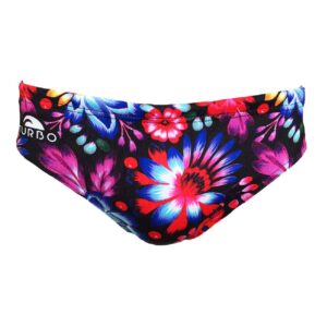 Turbo Flower Swimming Brief Multicolor 5XL Hombre