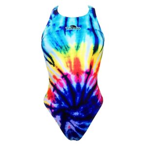 Turbo Wide Strap Swirl Swimsuit Azul XL Mujer