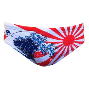 Turbo Japan Kanji Swimming Brief Rojo,Azul L Hombre