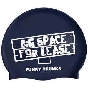 Funky Trunks Silicone Swimming Cap Blanco,Azul